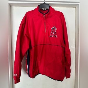 Never Worn LA Angels Majestic Quarter Zip Pullover Jacket Size Large